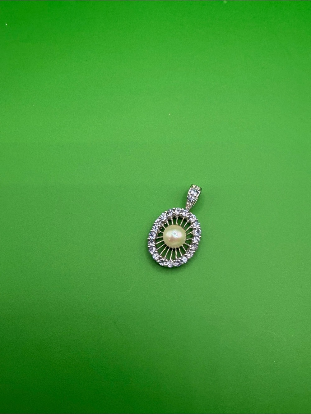10k White Gold Tanzanite & Culture Akoya Pearl Pendant